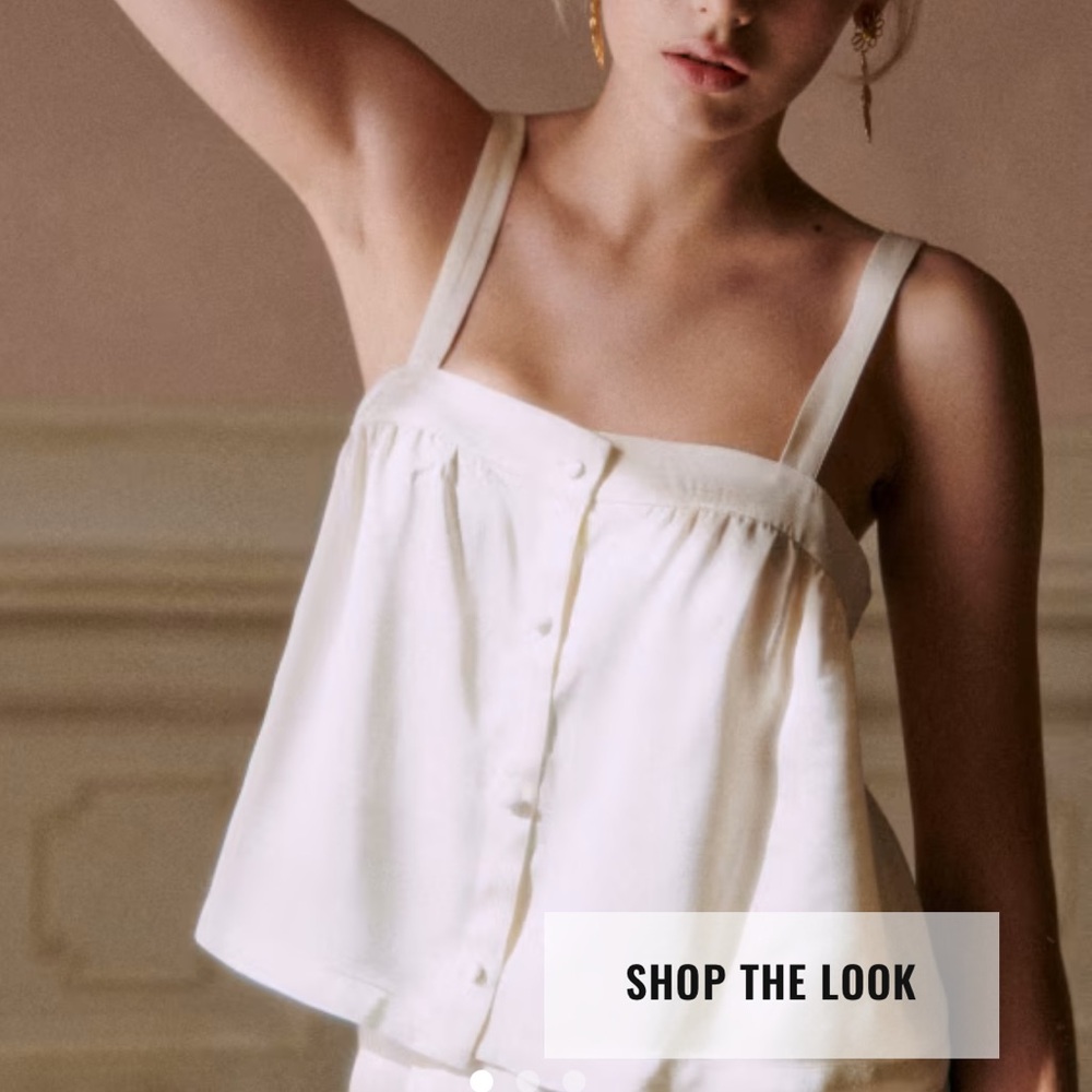 SOLD OUT Sezane Kelly blouse size 2 34 in ecru